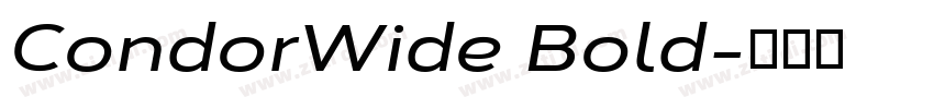 CondorWide Bold字体转换